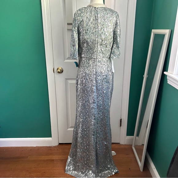 Light Aqua Sequin Long Gown, Mother of Bride/Groom 4 NWT - Picture 11 of 13